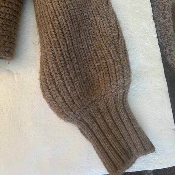 House of Harlow 1960 chunky v neck pull over oversized collar sweater - Picture 10 of 14